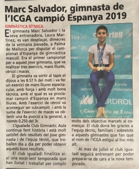 NOTICIES - IGUALADA CLUB GIMNASTIC AULA